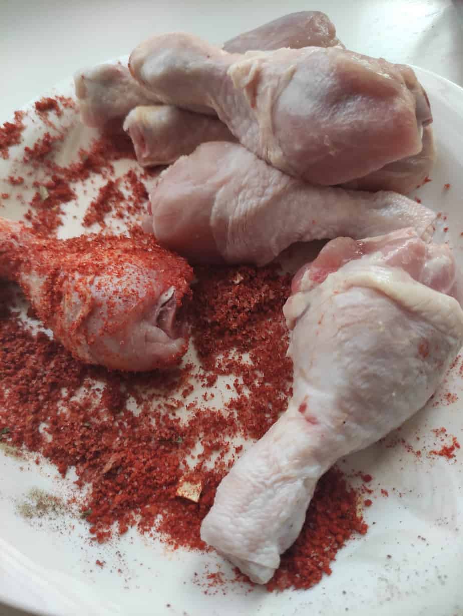 Chicken Drumsticks And Spices.