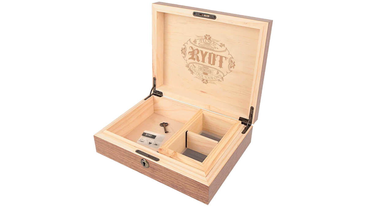 Store cannabis seeds properly wooden storage box