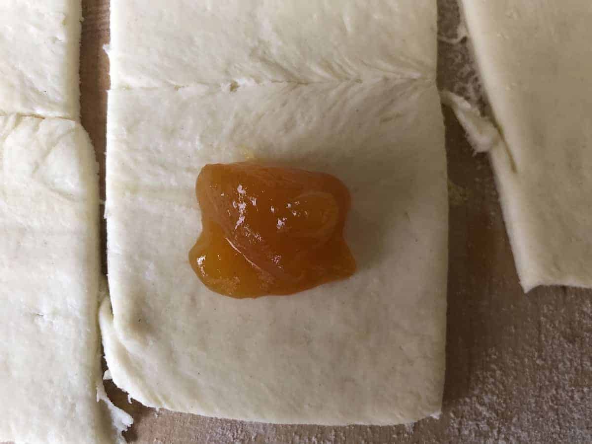 A delectable Easy Kolacky with a jam filling.