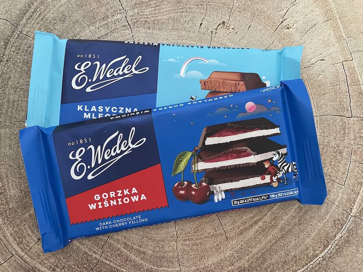 packets of Wedel Chocolates.