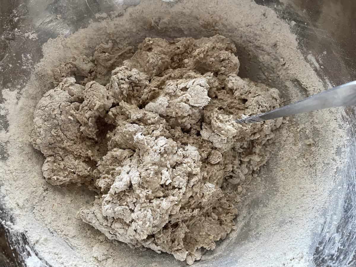 Rye flour, water and sourdough starter.