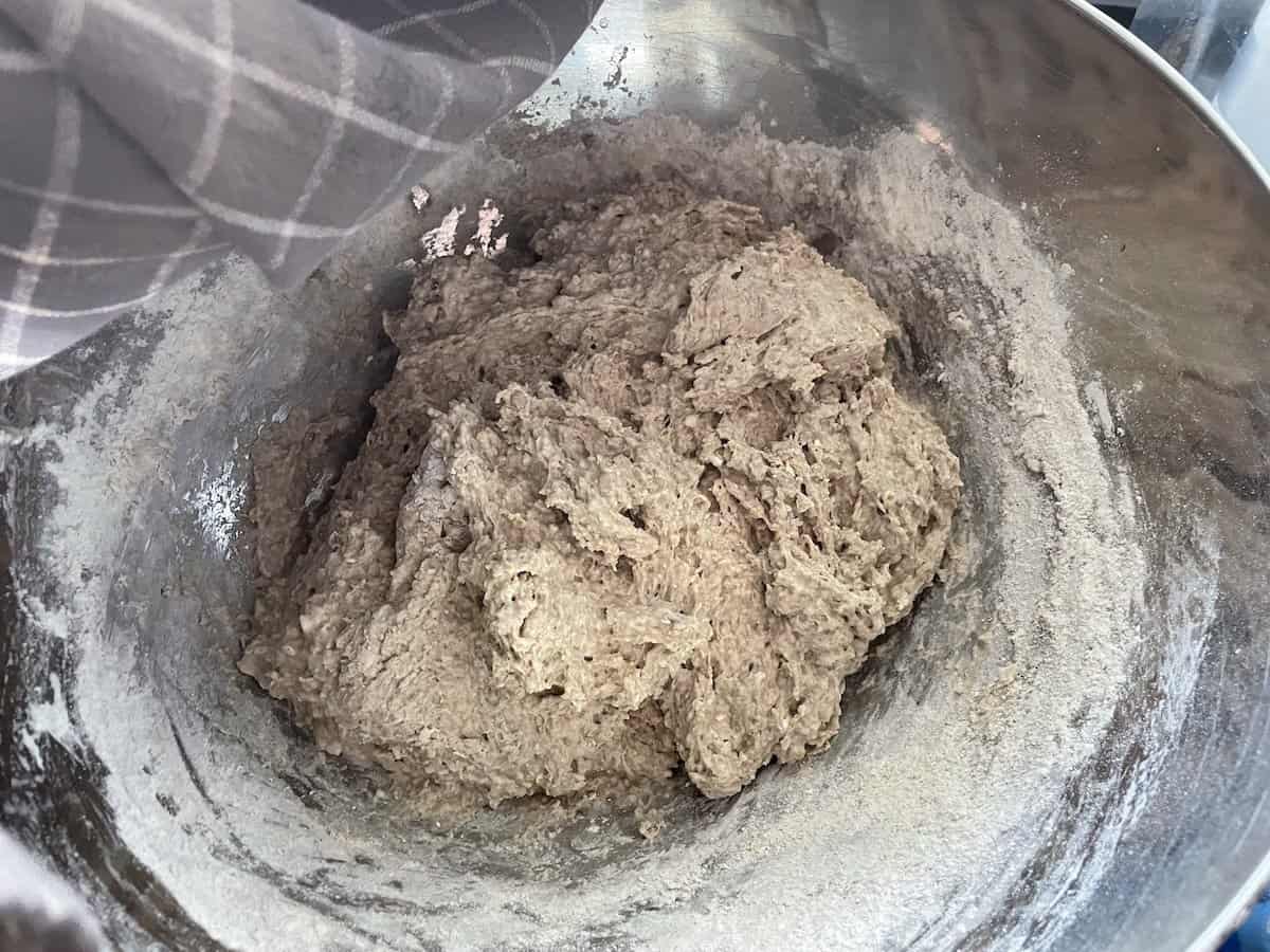 Dough left to rest.