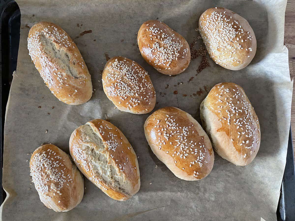 Bake the Polish hot dog buns.