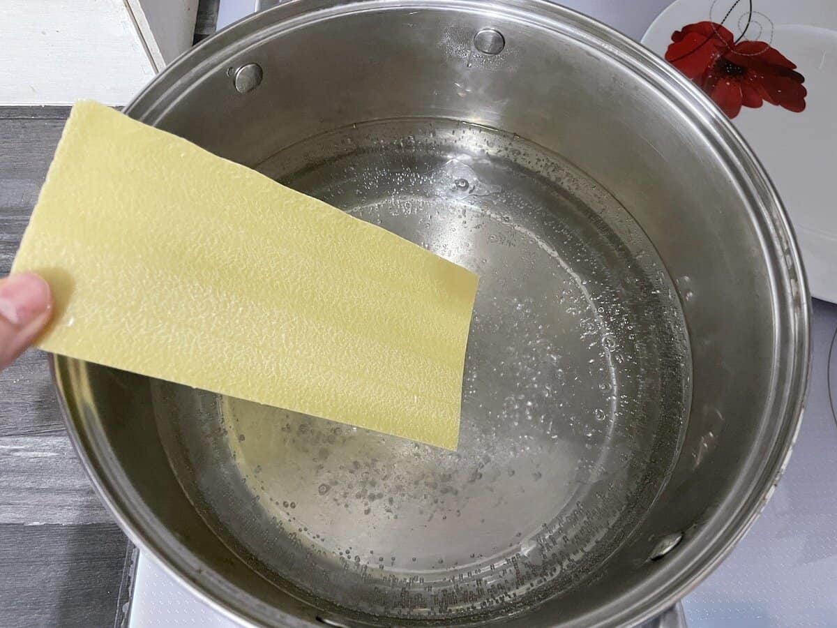 Precook the lasagna sheets