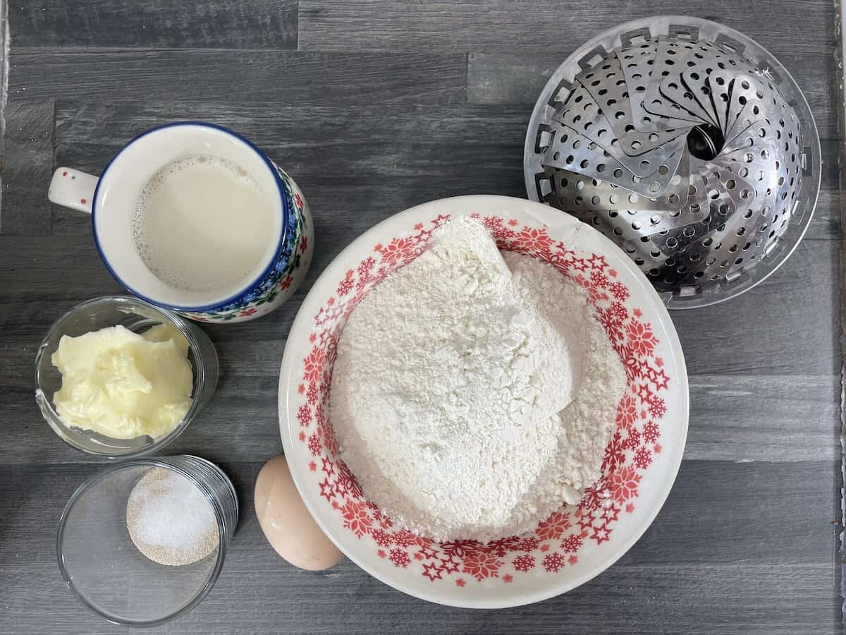 Ingredients for Polish steamed buns