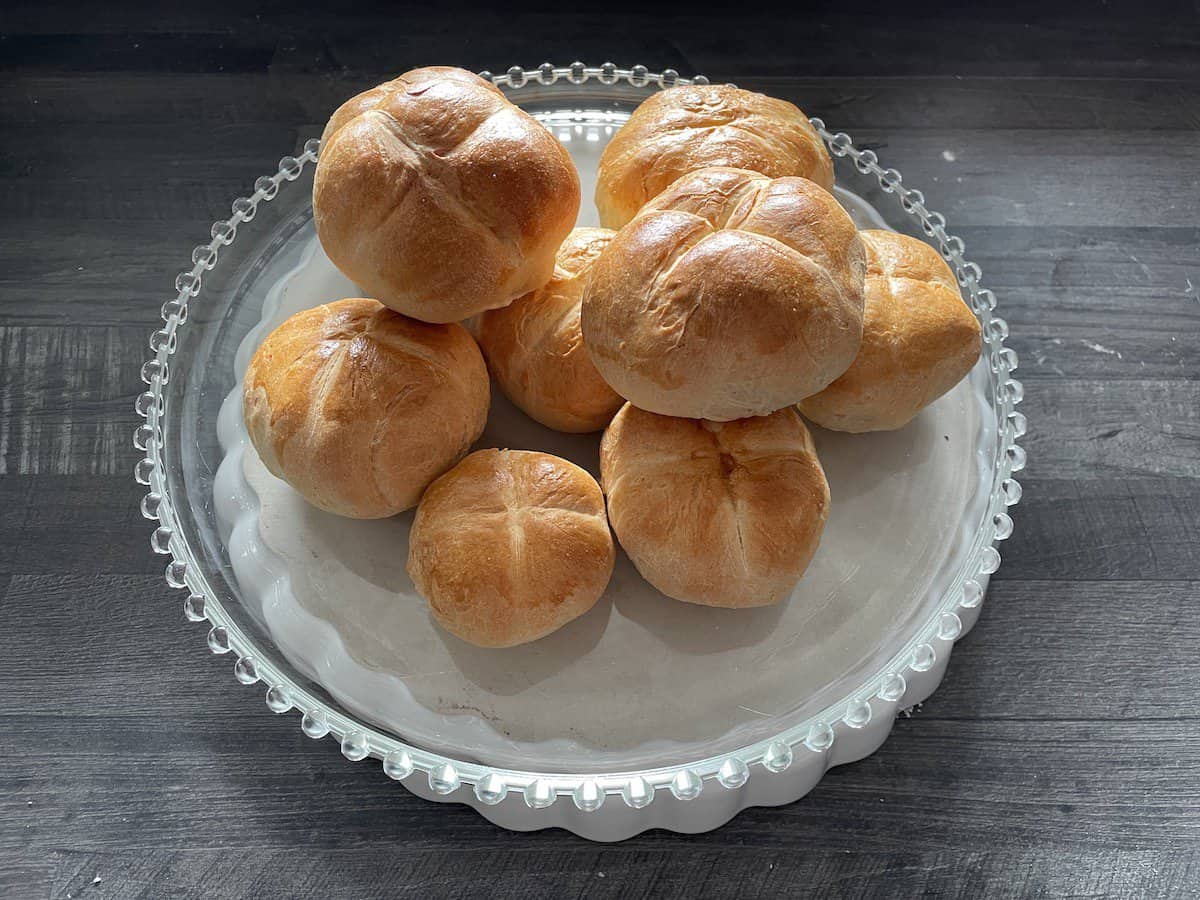 Perfectly baked kaiser roll