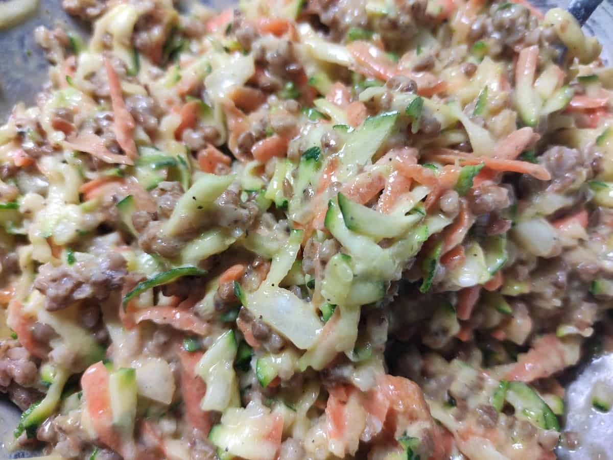 Buckwheat pancakes mixture.