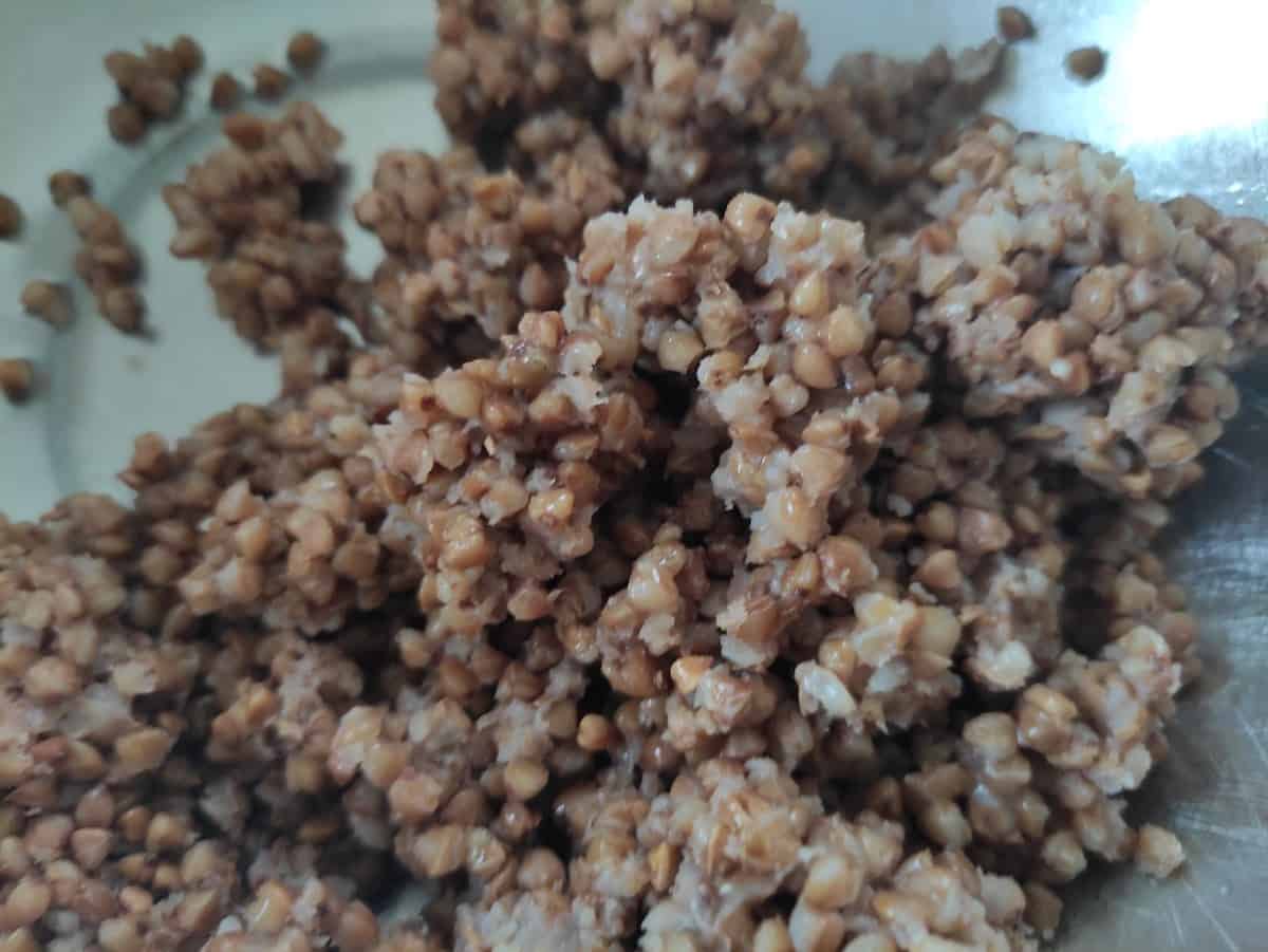 Cooked buckwheat.