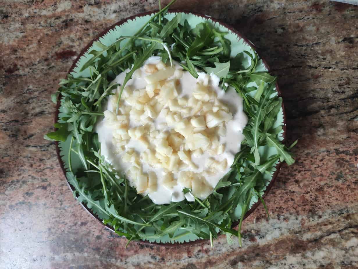 Add in the diced apples.