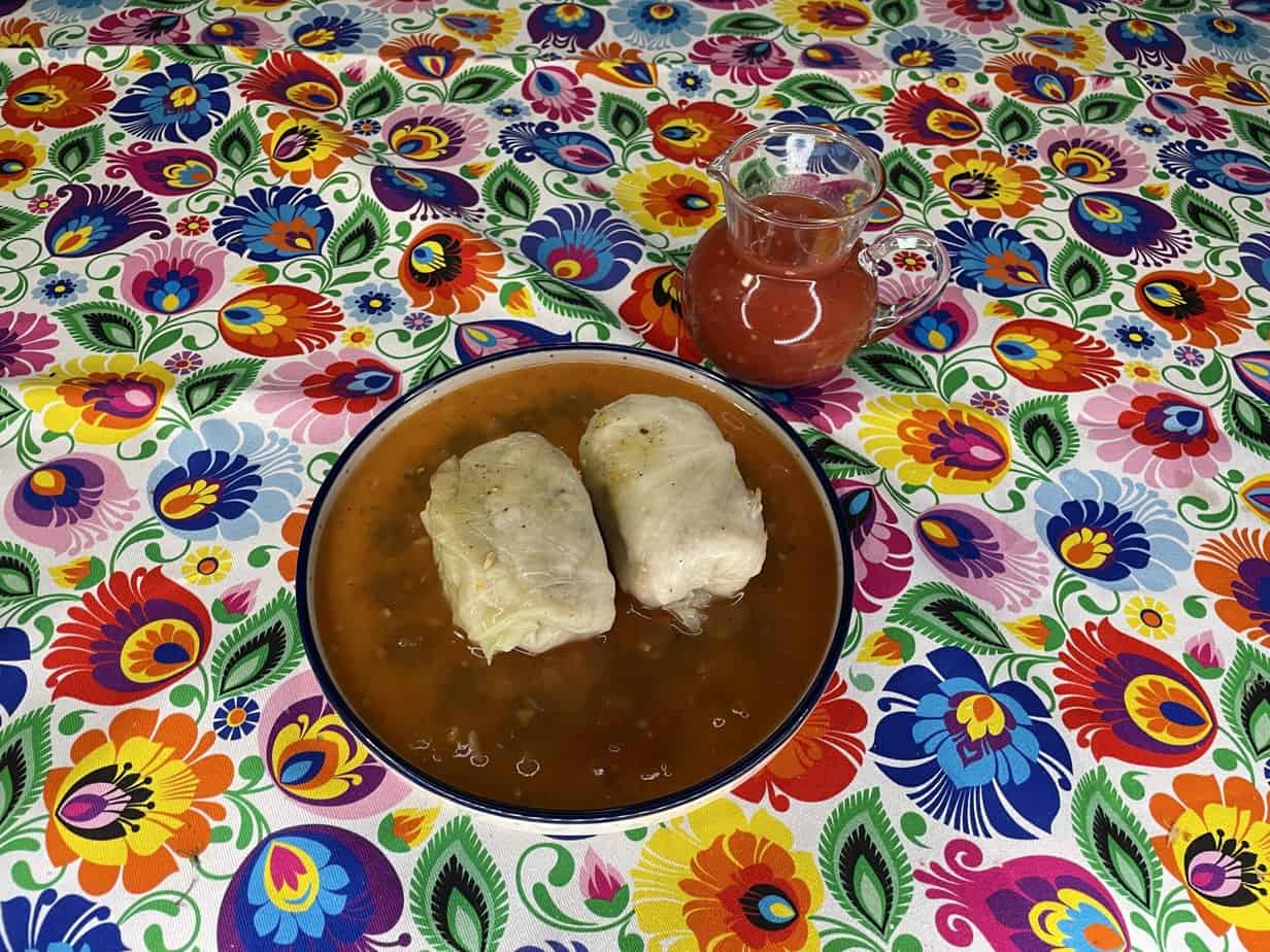 Authentic Polish golumpki recipe served on a plate.