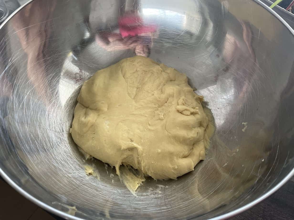 Knead the dough for quick Polish cookies