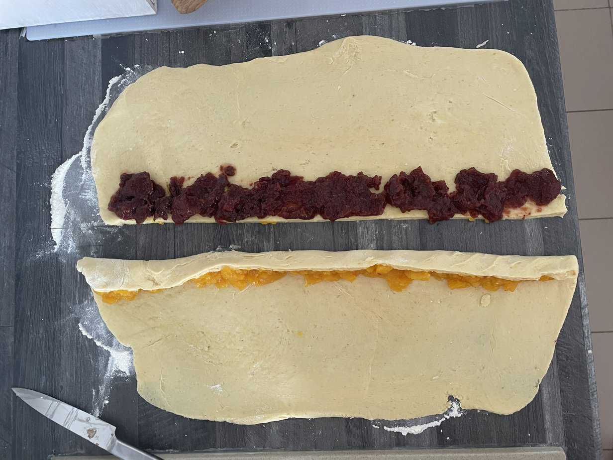 Roll the pastry for quick Polish cookies.