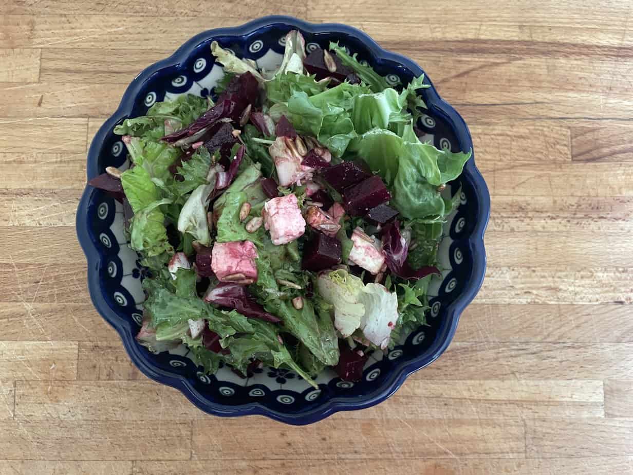 Quick Beetroot Salad With sunflower seeds Recipe.