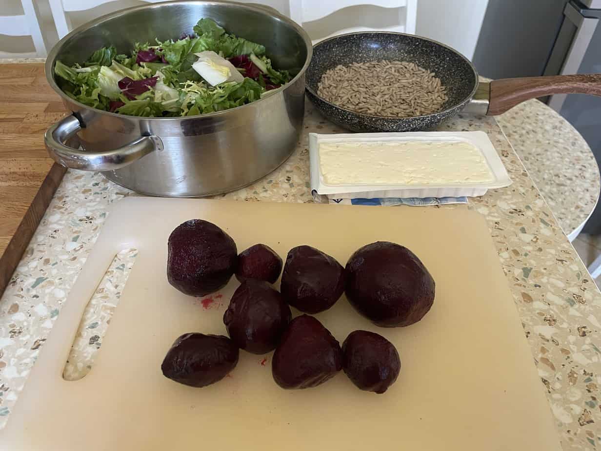 Quick beetroot salad.