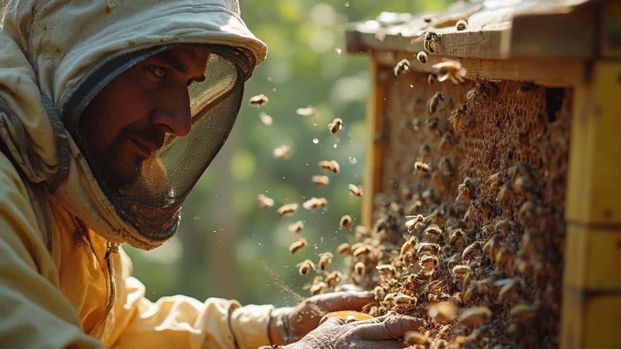 apiculteur au travail 1047 - comment savoir si on a un essaim d'abeille