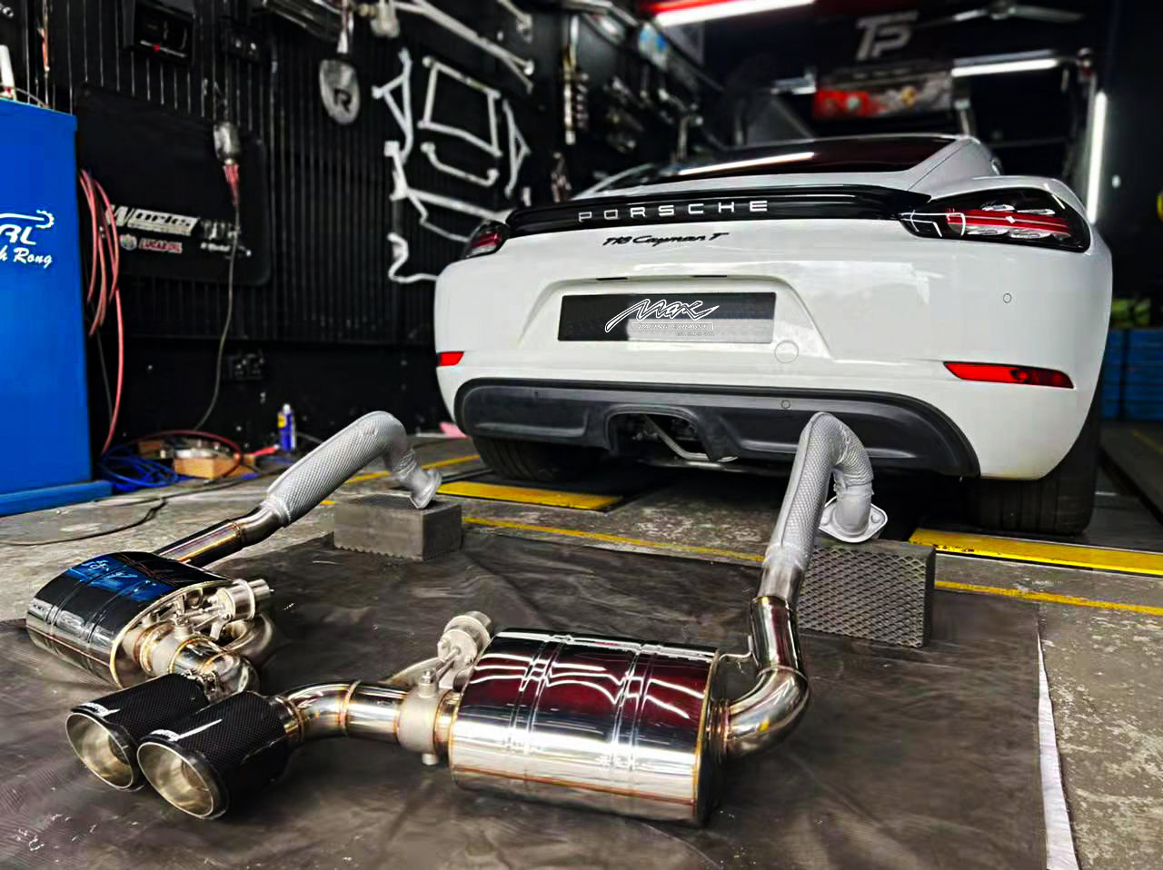 side center valve exhaust muffler high quality performance valvetronic ekzos max racing exhaust 4