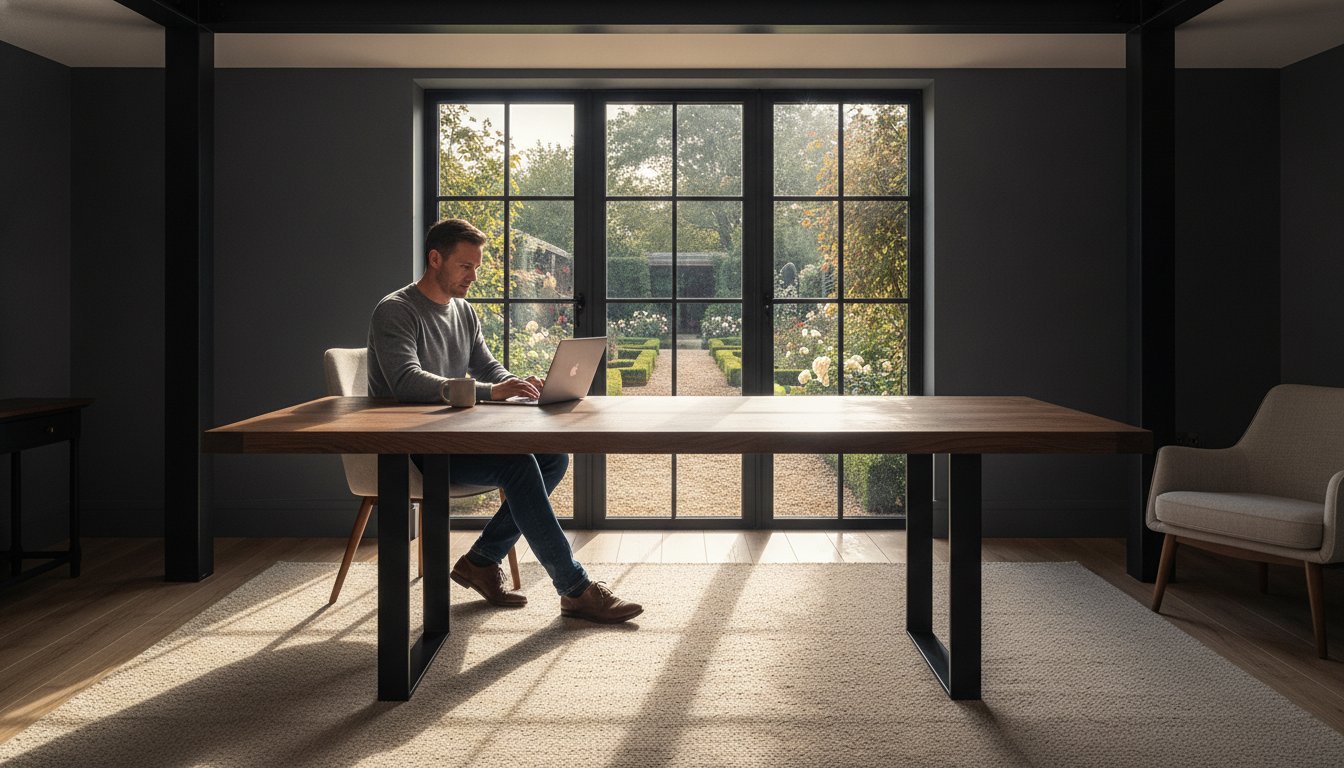 Solid Wood Desk with Metal Legs: A Guide to Quality Home Office Furniture
