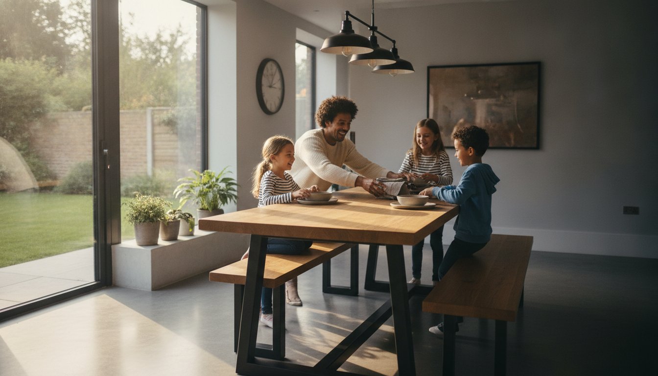 The Benefits of a Dining Table with a Bench: Investing in Home Pride