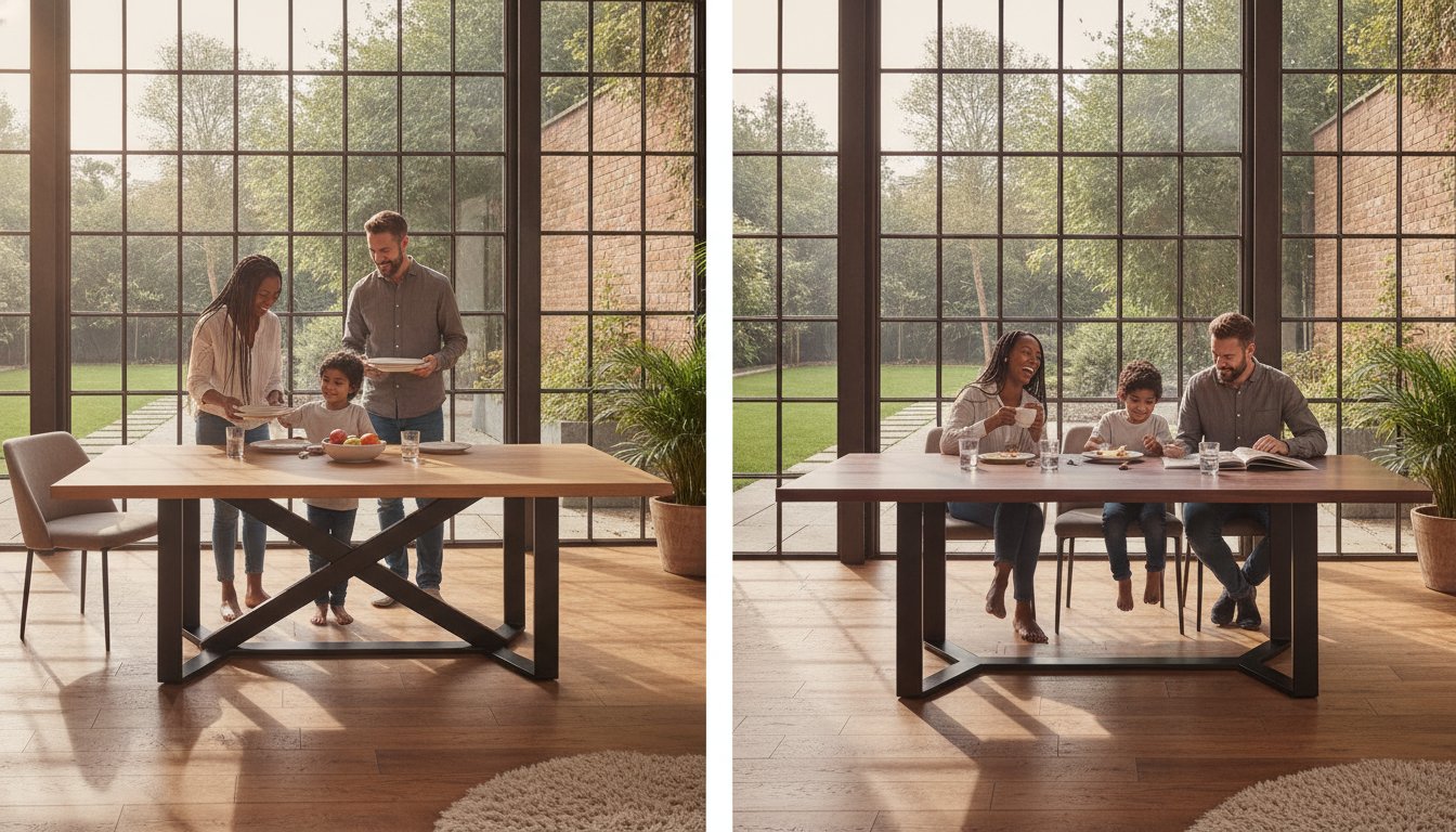 X-Frame vs A-Frame Dining Table: A Guide to Style and Ergonomics