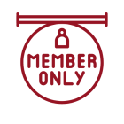 Red and white "Members Only" sign with a lock icon above the text, reminiscent of the exclusive flair that might come with top-secret Polish recipes.