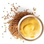 Honey & Mustard Ice Cream – A Unique, Sweet & Savoury Scoop! image 3 glass jar of honey with drizzler placed on top white background Frosted Fusions
