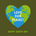 An Earth Day Inspired Zero-Waste Homemade Ice Cream Using Potatoes image 1 heart shaped earth with Love our planet Happy Earth Day sign Frosted Fusions