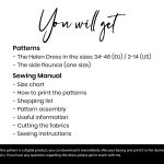 Helen Dress | Mini Dress PDF Sewing Pattern