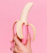 What do you need to make Homemade Ice Cream? image 9 jpeg pink banana pink background frosted fusions