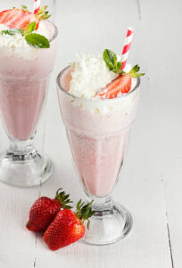 Beat The Heat - Ice Cream, Floats & Frozen Summer Treats To Keep You Cool image 2 strawberry ice cream float with fresh strawbs Frosted Fusions