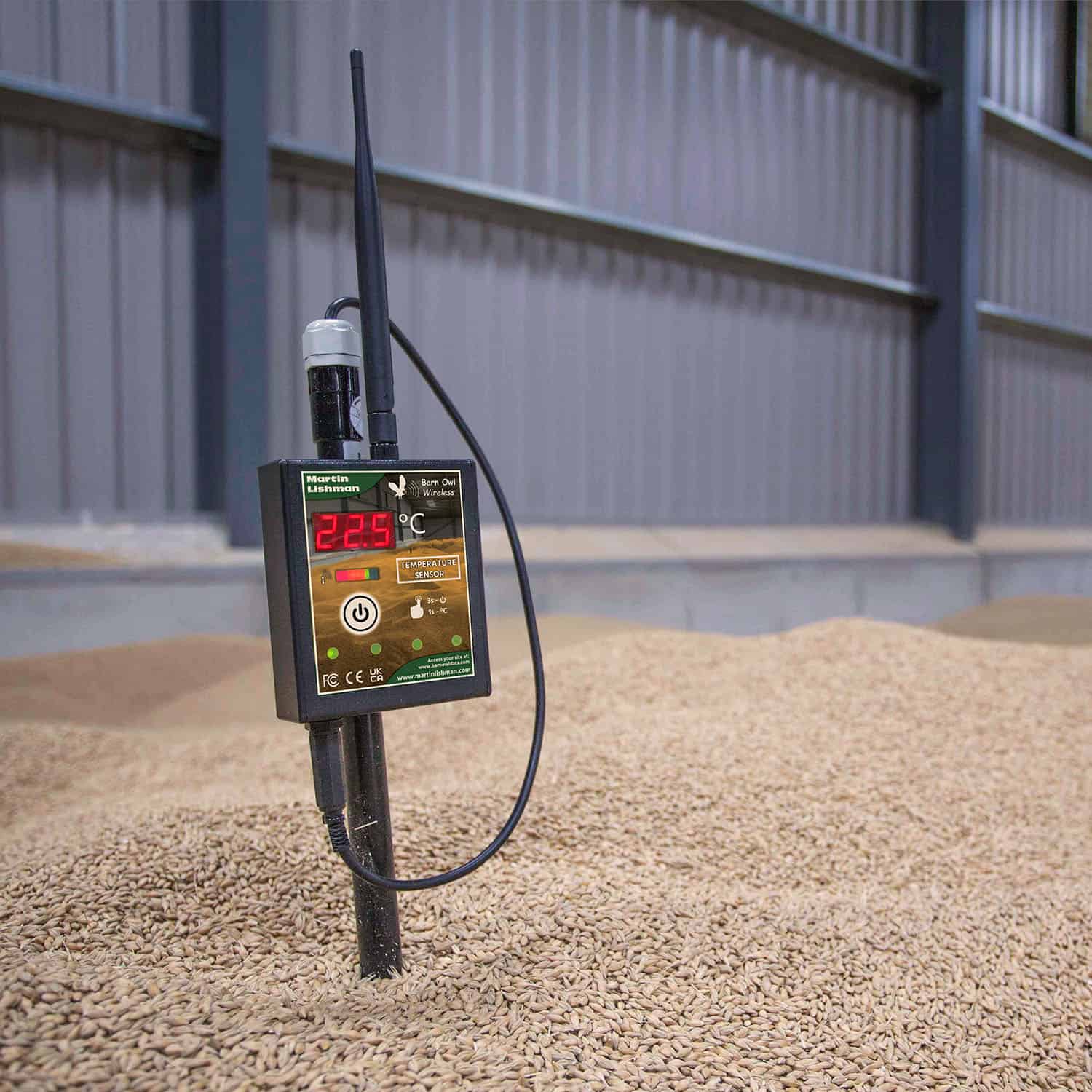 Barn Owl Wireless enables store managers to wirelessly monitor grain temperatures from anywhere in the world.