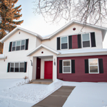 white and red 2 story home in fargo nd