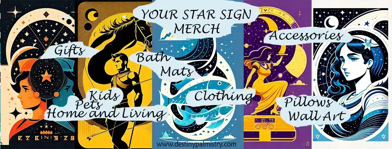 star sign pillows and blankets