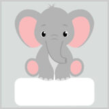 Elefant-Geburtstafel