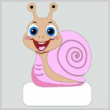 Geburtstafel Schnecke f&uuml;r M&auml;dchen zum selber machen