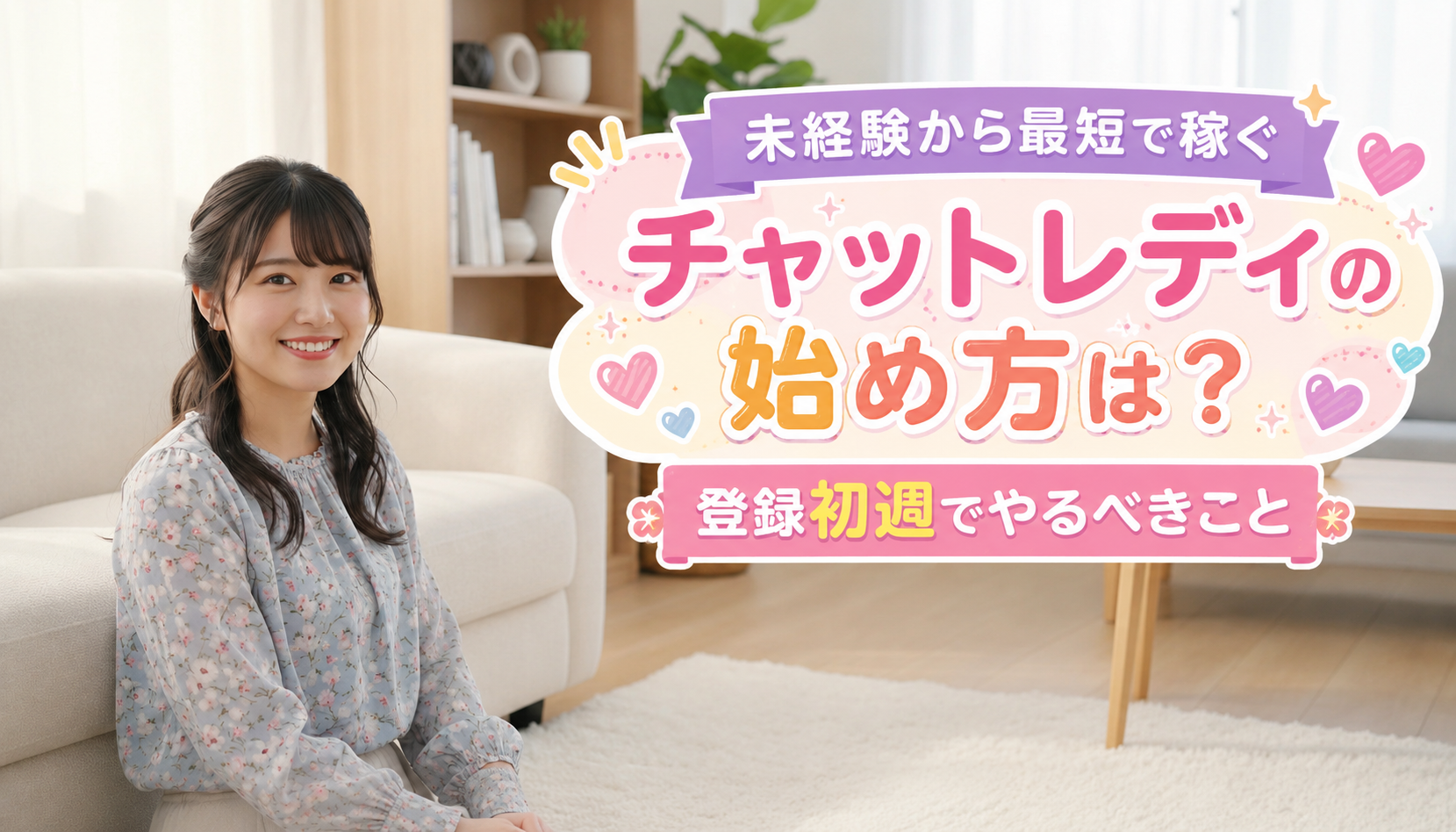 未経験からチャットレディを最短で始める方法・登録初週ロードマップ
