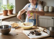 Rainbow-Ripple-Funfetti-Ice-Cream-Image-5-Child-pouring-rainbow-sprinkles-into-mixing-bowl-in-kitchen-Frosted-Fusions