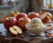 Why Dont We See Apple Ice Cream And Clever Ways To Make It Work image 1 Vanilla ice cream with fresh apples highlighting the flavour and texture challenges of apple ice cream Frosted Fusions