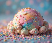 Rainbow-Ripple-Funfetti-Ice-Cream-Image-1-Pastel-rainbow-scoop-with-sprinkle-clouds-and-soft-bokeh-Frosted-Fusions