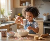 Rainbow-Ripple-Funfetti-Ice-Cream-Image-6-Child-making-ice-cream-mix-with-sprinkles-and-biscuits-Frosted-Fusions