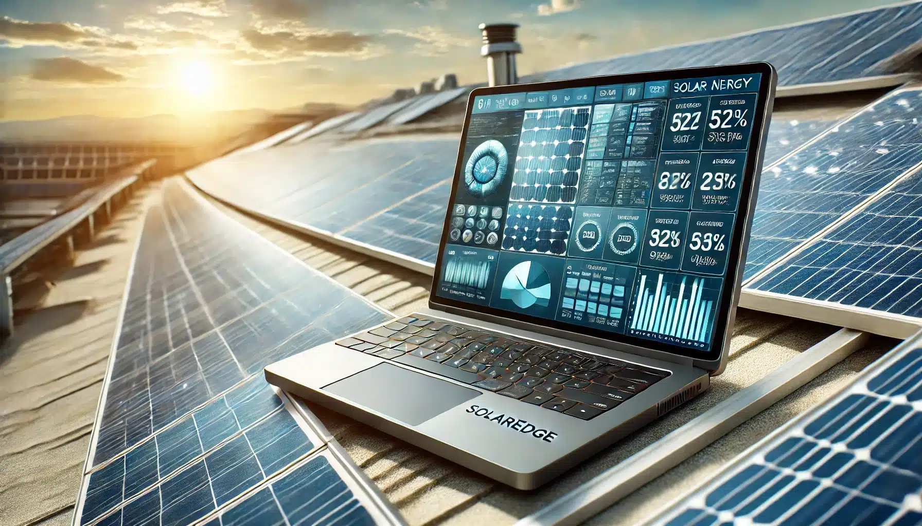 solar monitor computer and solar panels