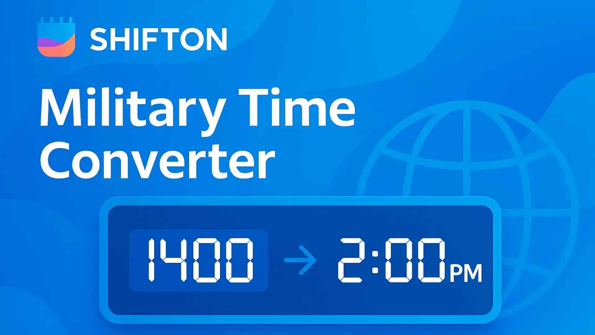 Military time to standard time conversion tool.