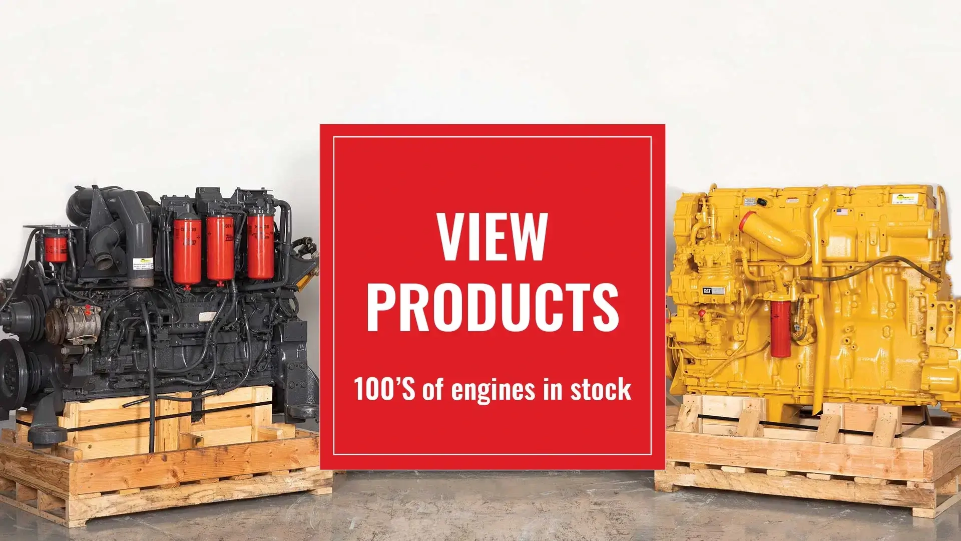 button to view products and two engines