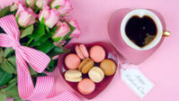 homemade-macaron-ice-cream-recipes-and-ideas-image-2 happy mothers day red card heart plate with macarons cup of coffee and bunch of roses Frosted Fusions