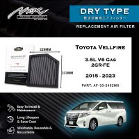 33-2452MX Performance Drop-in Air Filter for Toyota Vellfire 3.5L V6 Gas 2GR-FE 2015-2023