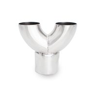 Stainless Steel Short Universal Y Joint for Car Exhaust - U Shape Outlet