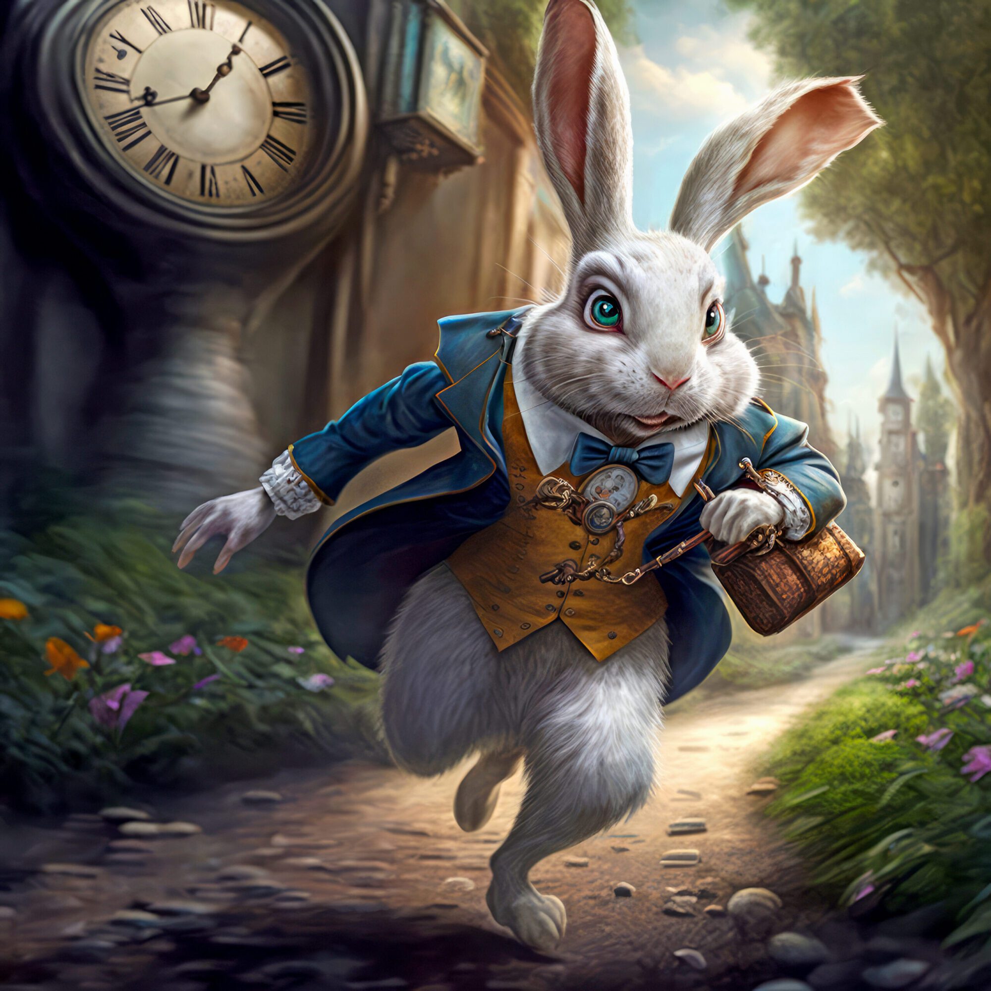 The White Rabbit from Alice In Wonderland - Generative AI The White Rabbit from Alice In Wonderland - Generative AI