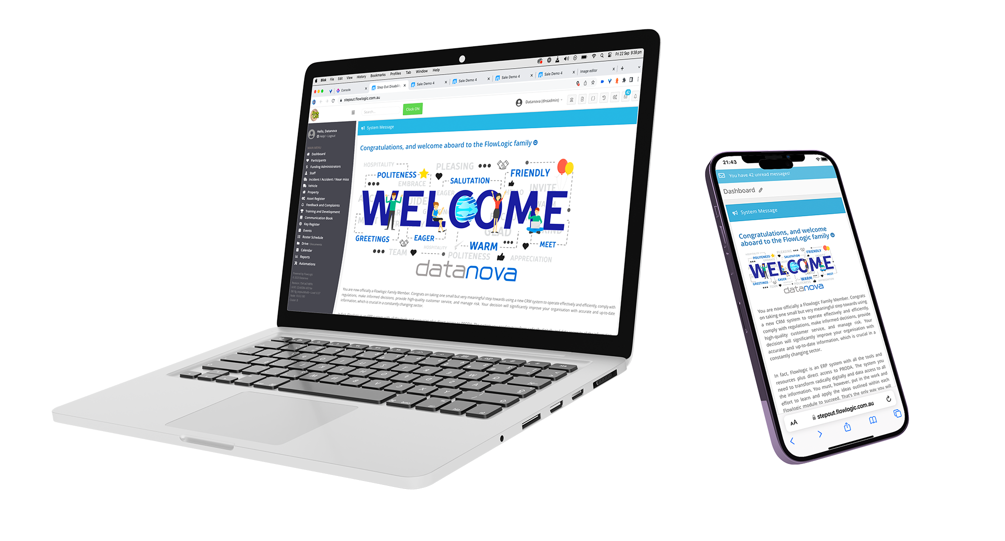 ndis software mobile laptop welcome transparent screens