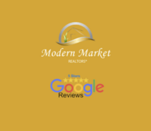 Modern Market REALTORS® logo above a Google Reviews badge showing 5 stars