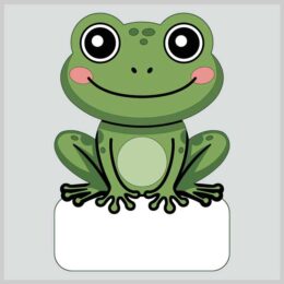 Geburtstafel Frosch zum selber machen