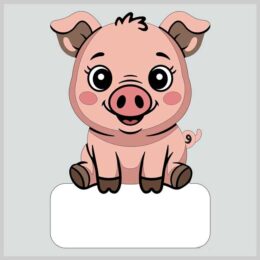 Geburtstafel Schweinchen
